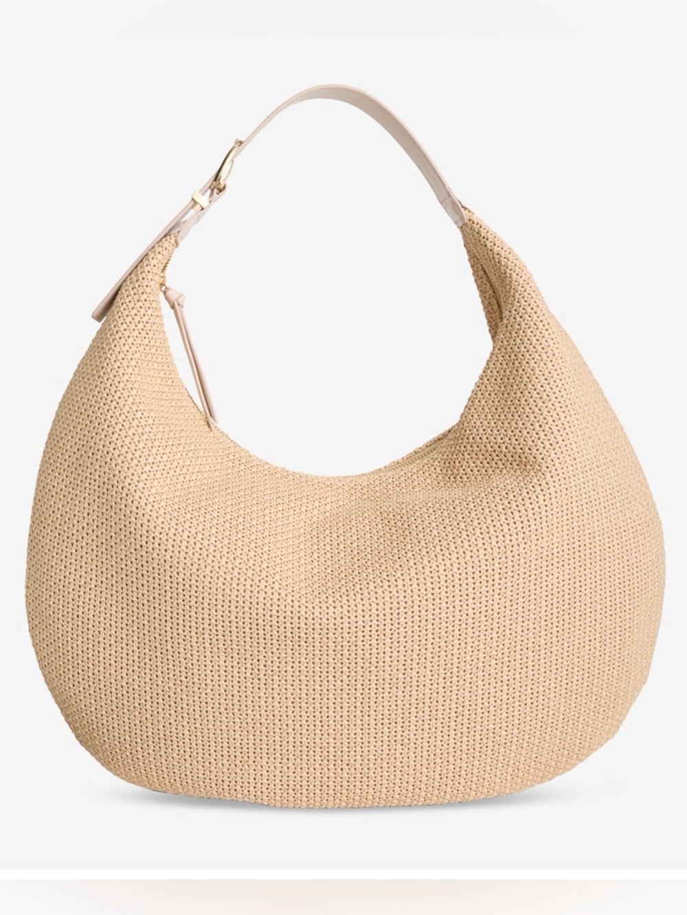 On 34th Joenii Extra-Large Straw Hobo Handbag - Picture 2 of 9